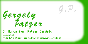 gergely patzer business card